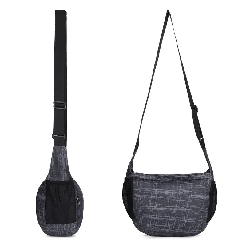 Single: Joslyn Polyester Crossbody Sling Bag - Adjustable Strap | Zip Closure | 7.4L | Black