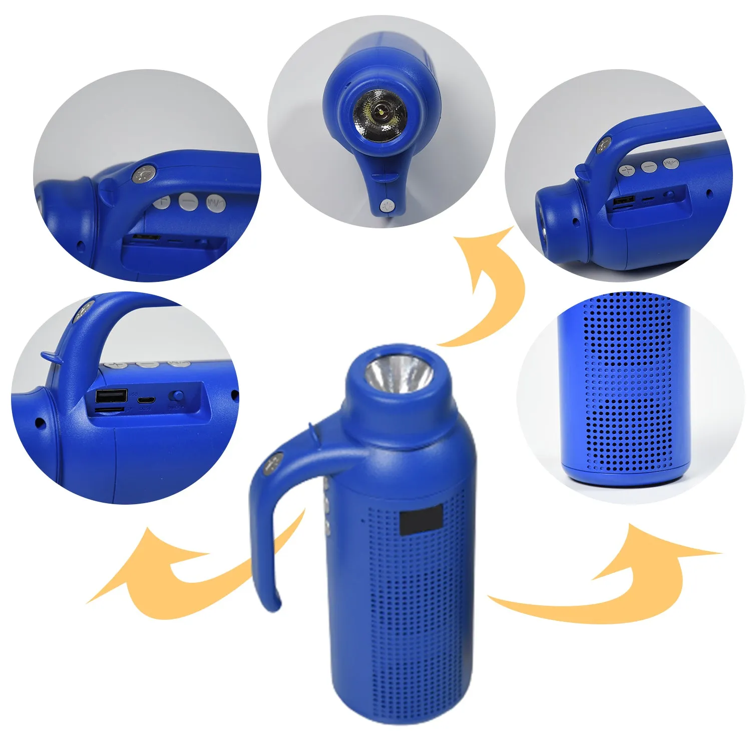 Smart Bluetooth Speaker with Torch Light - Wireless