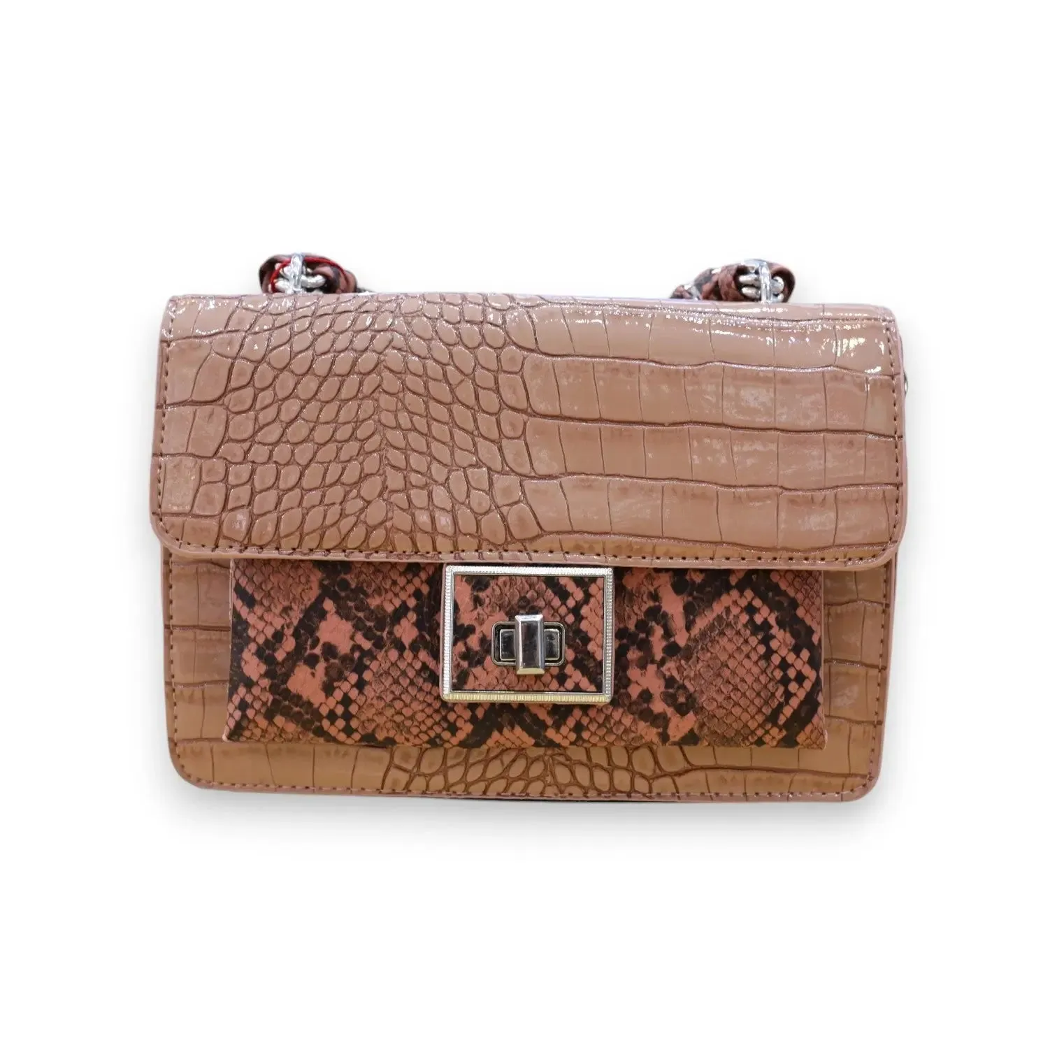 Snakeskin patchwork Shoulder Bag