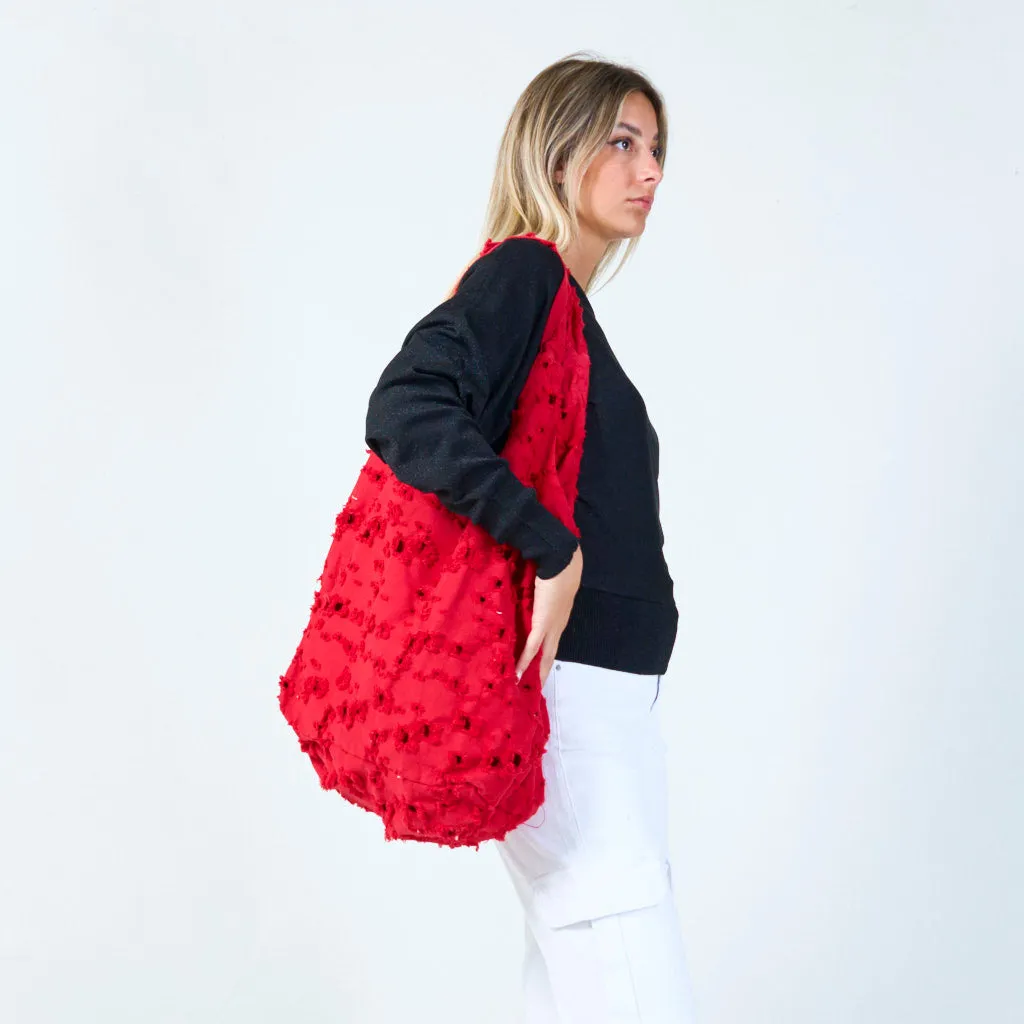 Soft textured tote bag wholesale