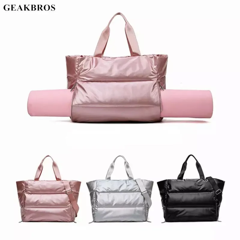 Sports Duffel Bag with Zipper Compartments (Waterproof   Metallic)
