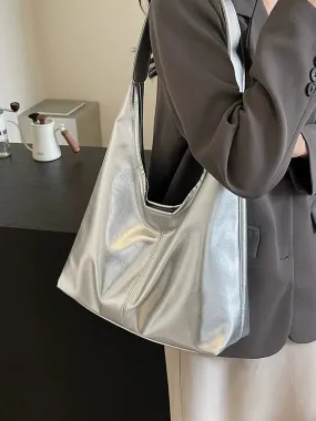 Stylish Leather-Look Tote Bag