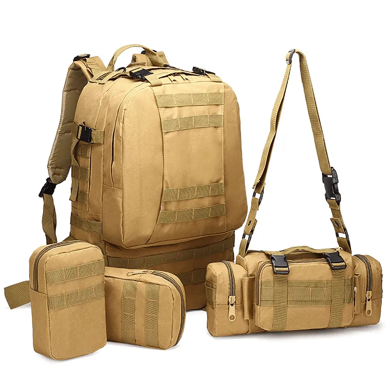 Tactical Military Survival Backpack Army Molle Rucksack 50L 600D