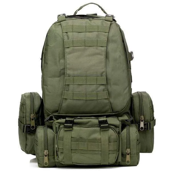 Tactical Military Survival Backpack Army Molle Rucksack 50L 600D