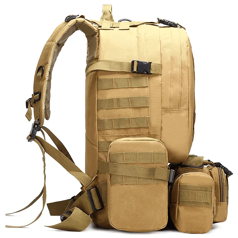 Tactical Military Survival Backpack Army Molle Rucksack 50L 600D