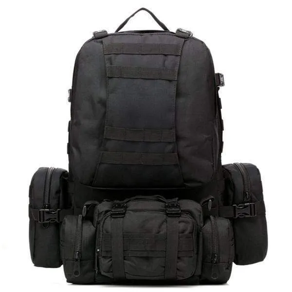 Tactical Military Survival Backpack Army Molle Rucksack 50L 600D