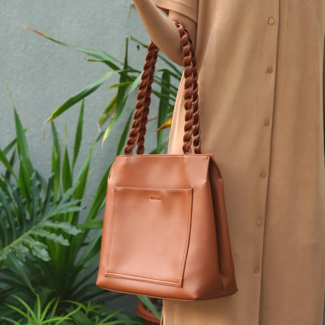 Tas Tote Wanita Silvertote Nathalie Brown