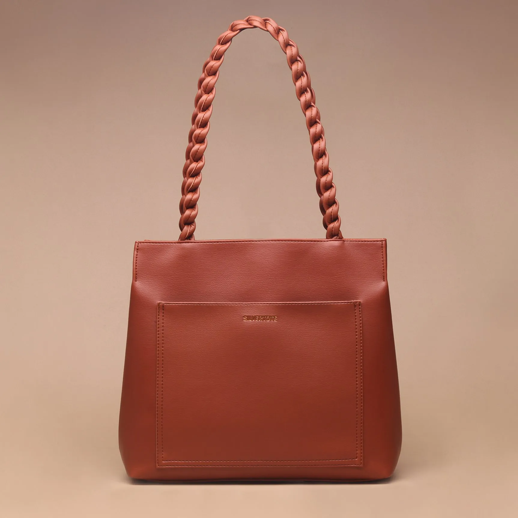Tas Tote Wanita Silvertote Nathalie Brown