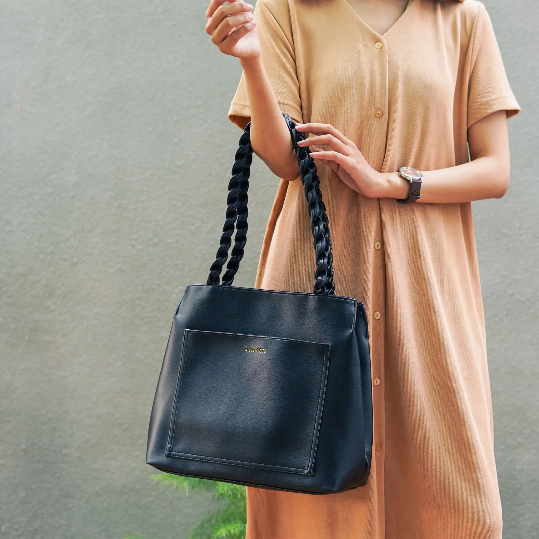 Tas Tote Wanita Silvertote Nathalie CB