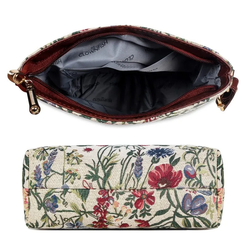 THE CLOWNFISH Linda Series Sling for Women Casual Ladies Single Shoulder Bag For Women Crossbody Bag for College Girls (Pink-Floral)