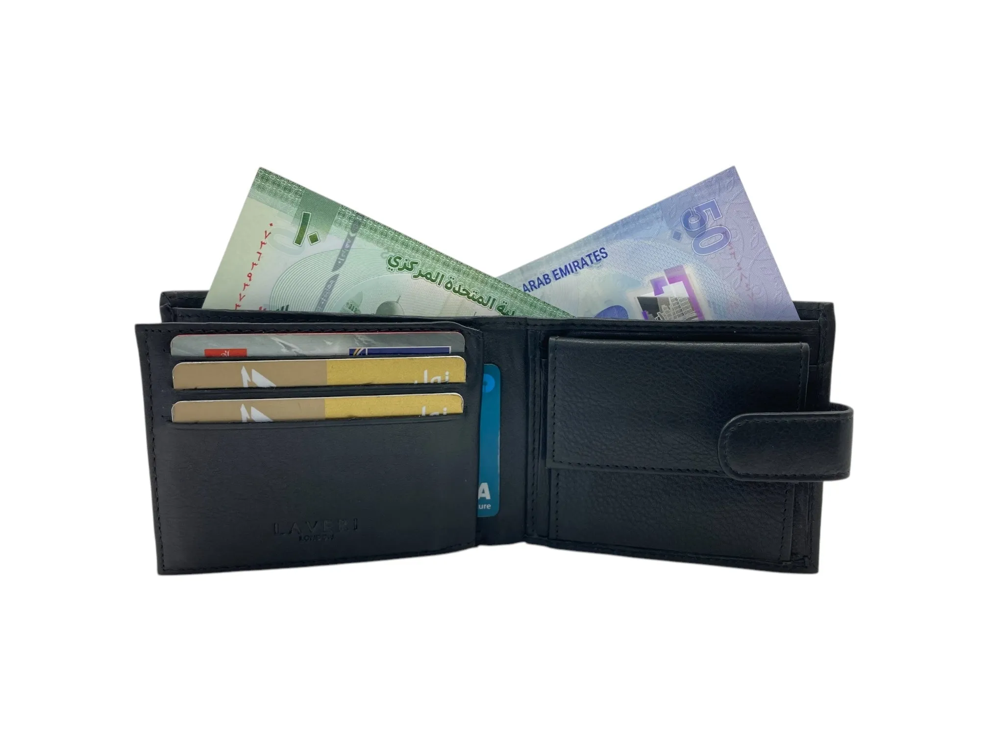 Top Grain Napa Leather Card & Coin Billfold Wallet # 753CL