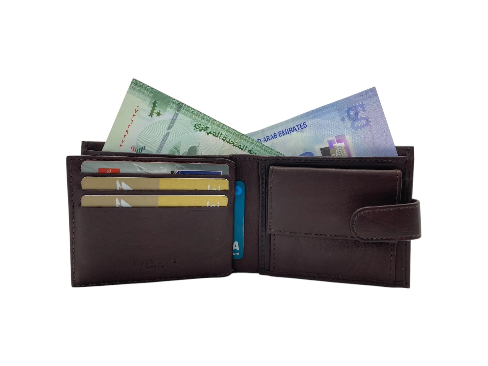 Top Grain Napa Leather Card & Coin Billfold Wallet # 753CL