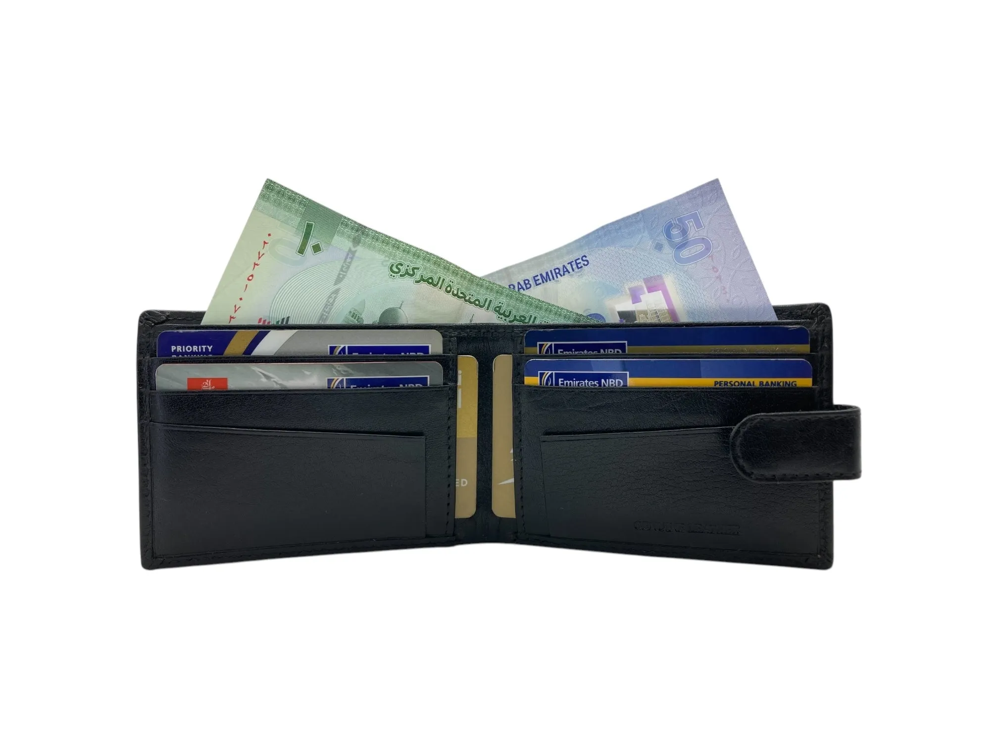 Top Grain Slim & Compact Leather  Billfold Wallet # 1610 [B] LOOP