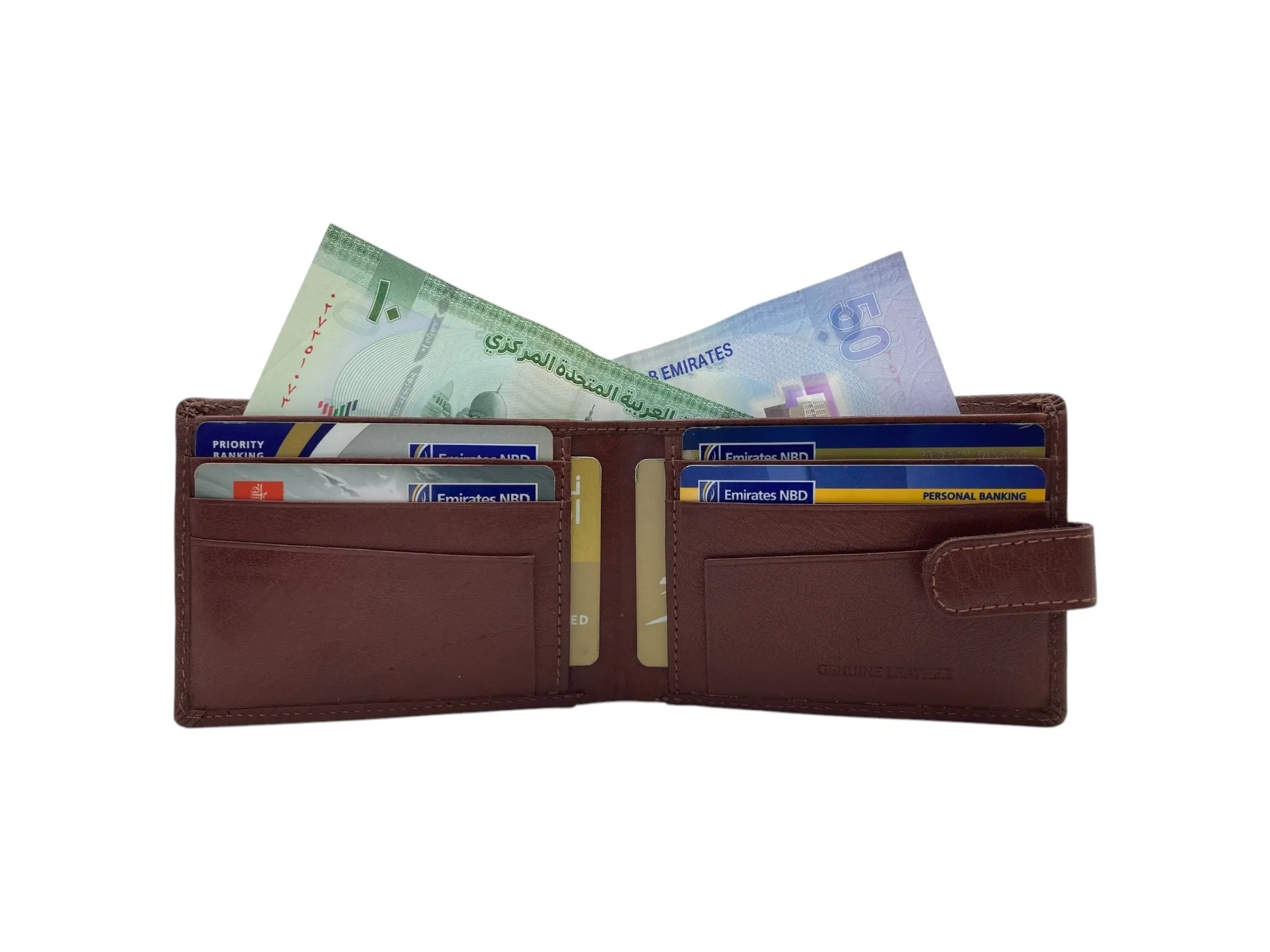 Top Grain Slim & Compact Leather  Billfold Wallet # 1610 [B] LOOP
