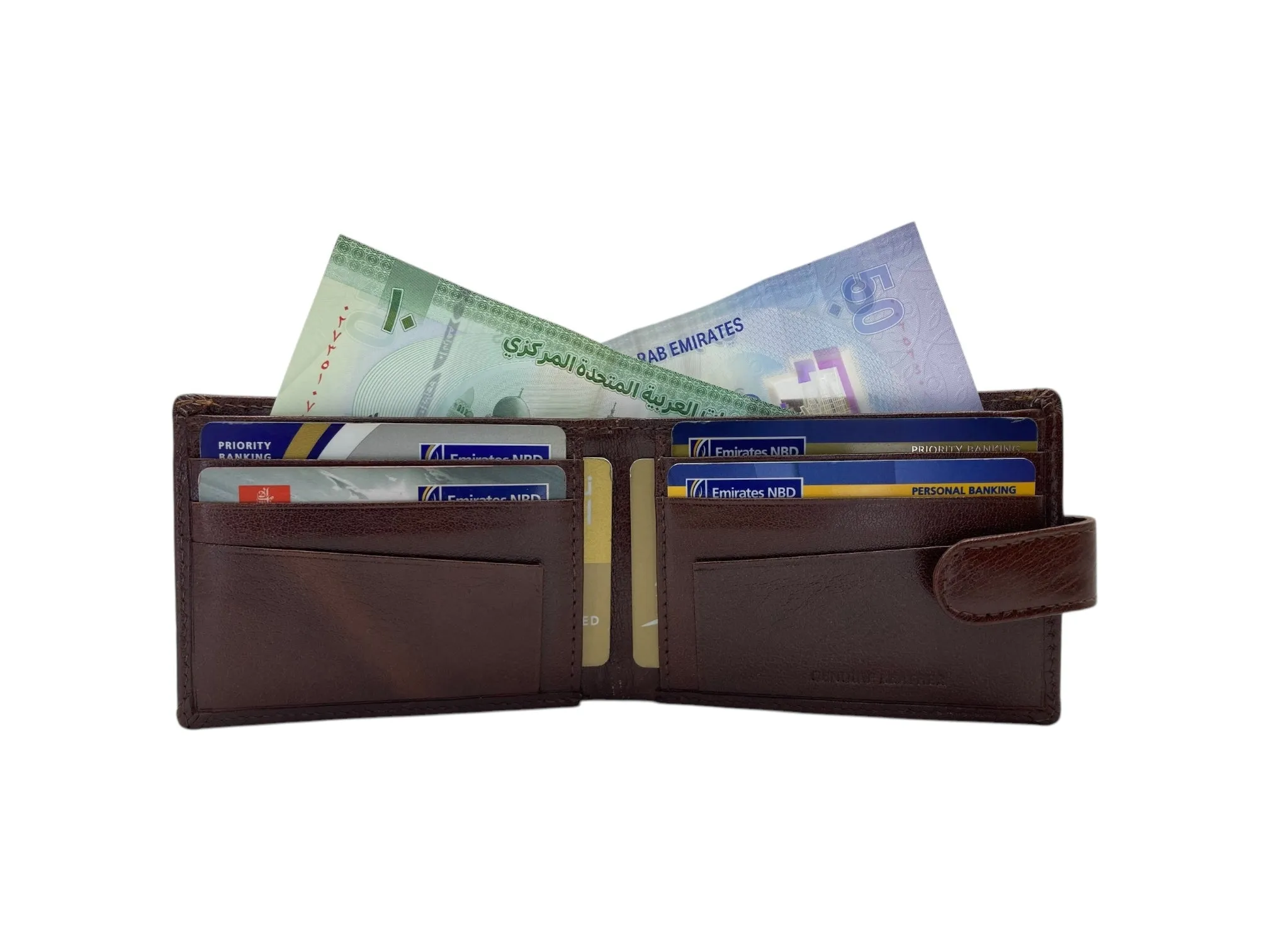 Top Grain Slim & Compact Leather  Billfold Wallet # 1610 [B] LOOP