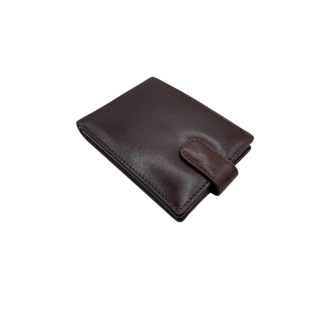 Top Grain Slim & Compact Leather  Billfold Wallet # 1610 [B] LOOP