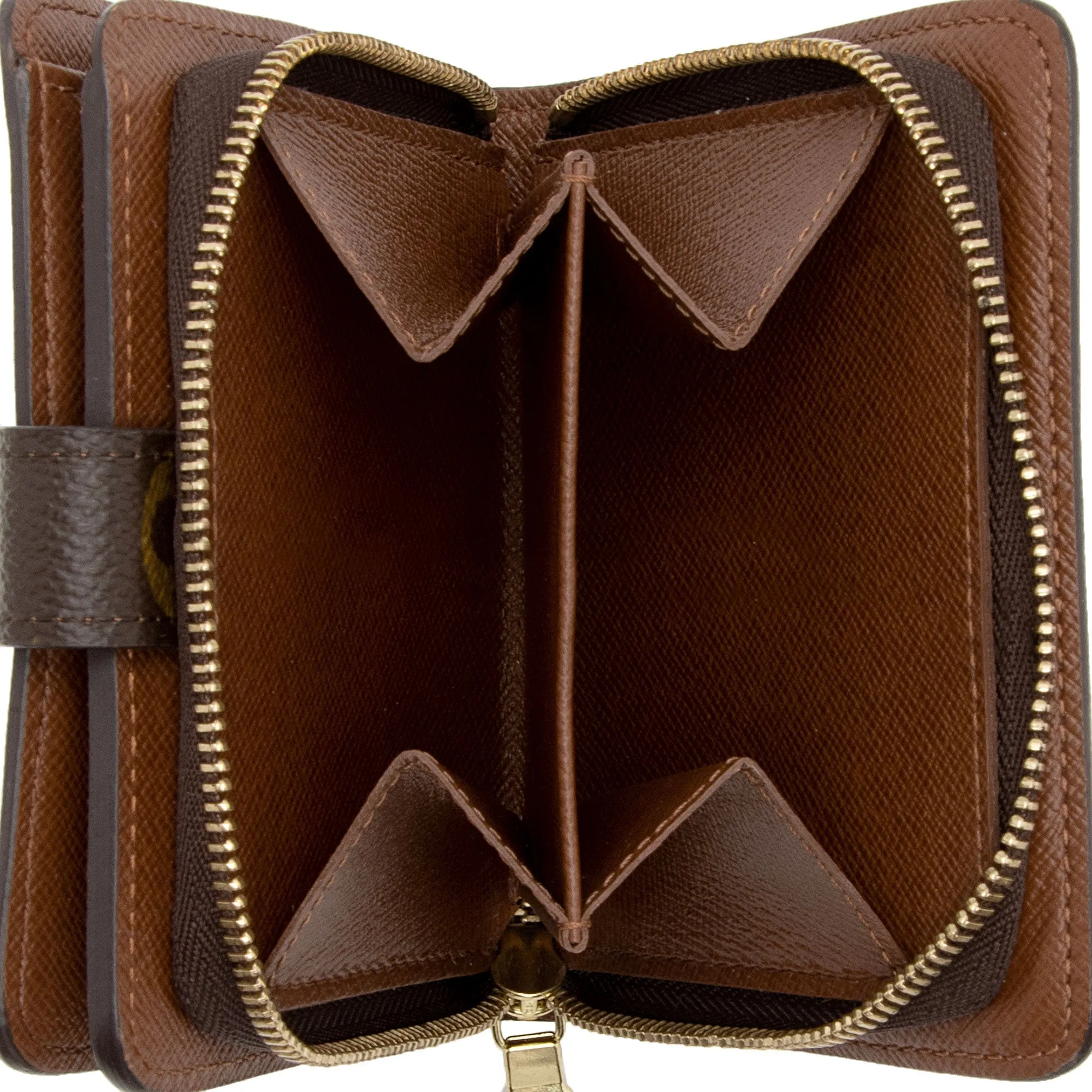 Trendy Inspired Louis Vuitton Monogram Canvas Zipped Compact Wallet (shf-zlqi9r)