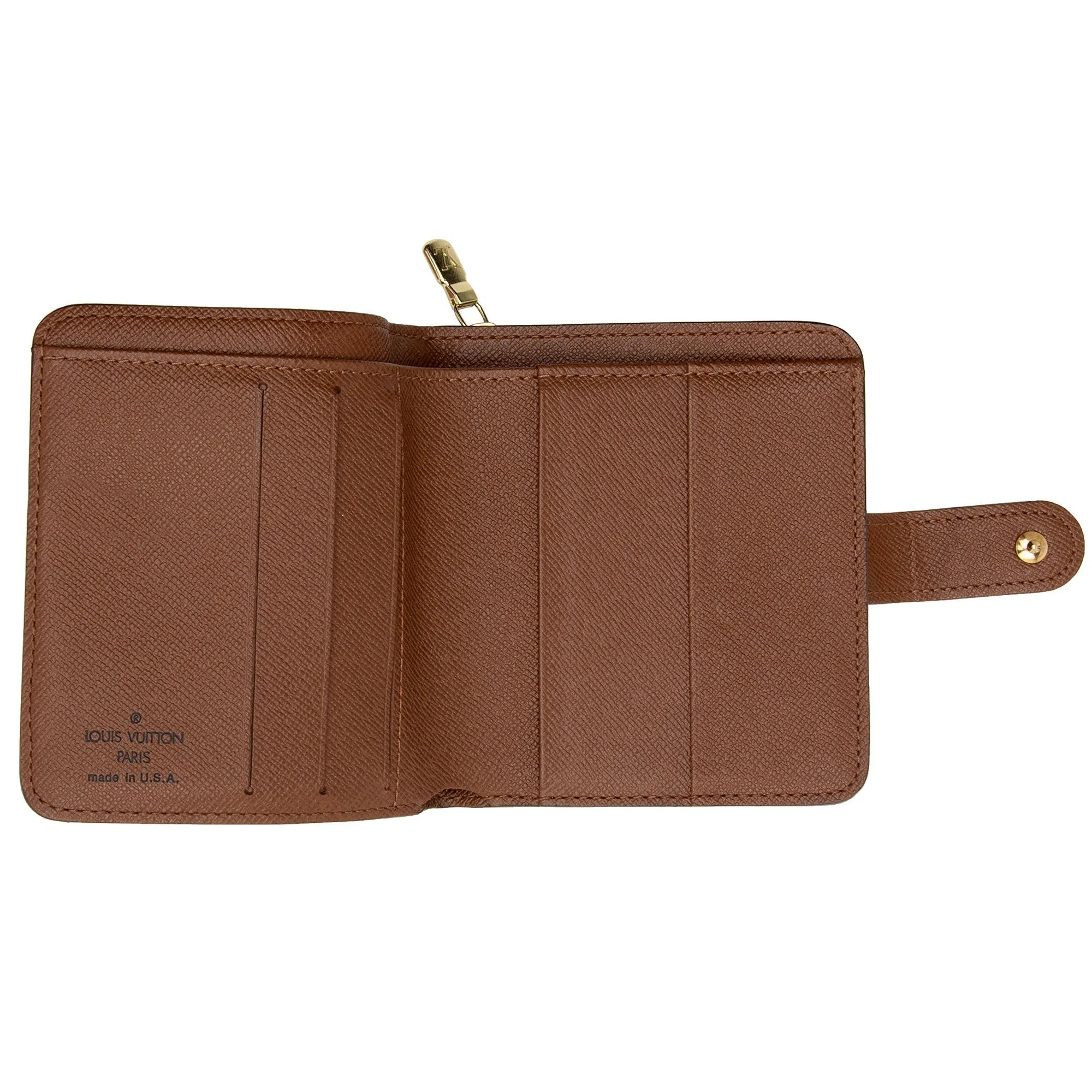 Trendy Inspired Louis Vuitton Monogram Canvas Zipped Compact Wallet (shf-zlqi9r)