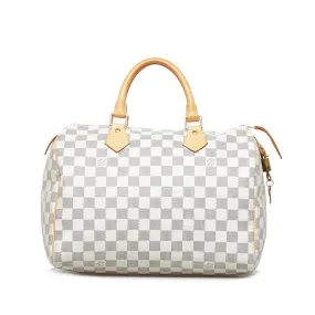 Trendy Inspired Louis Vuitton Speedy 30 Damier Azur Canvas