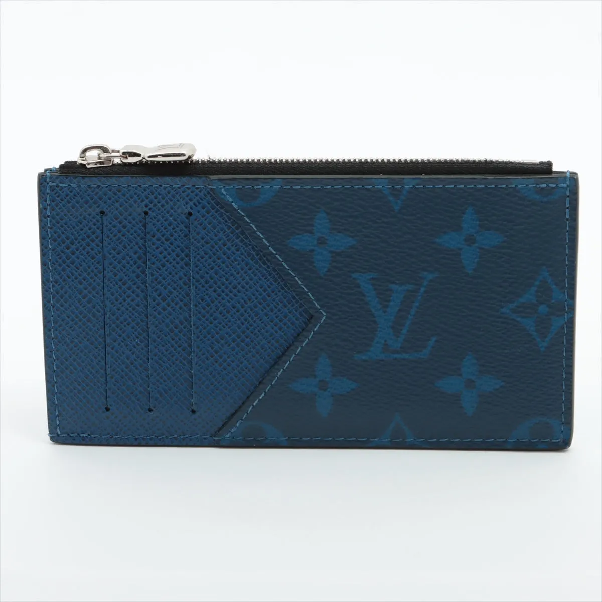 Trendy Inspired Louis Vuitton Taigarama Coin Card Holder Navy Blue