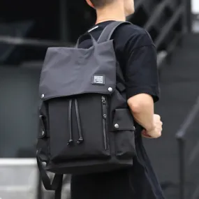 UAKISS  -   High Quality Waterproof Men USB Charging Simple Backpack Leisure 15.6inch Laptop Nylon Backpack for Male Sport Travel