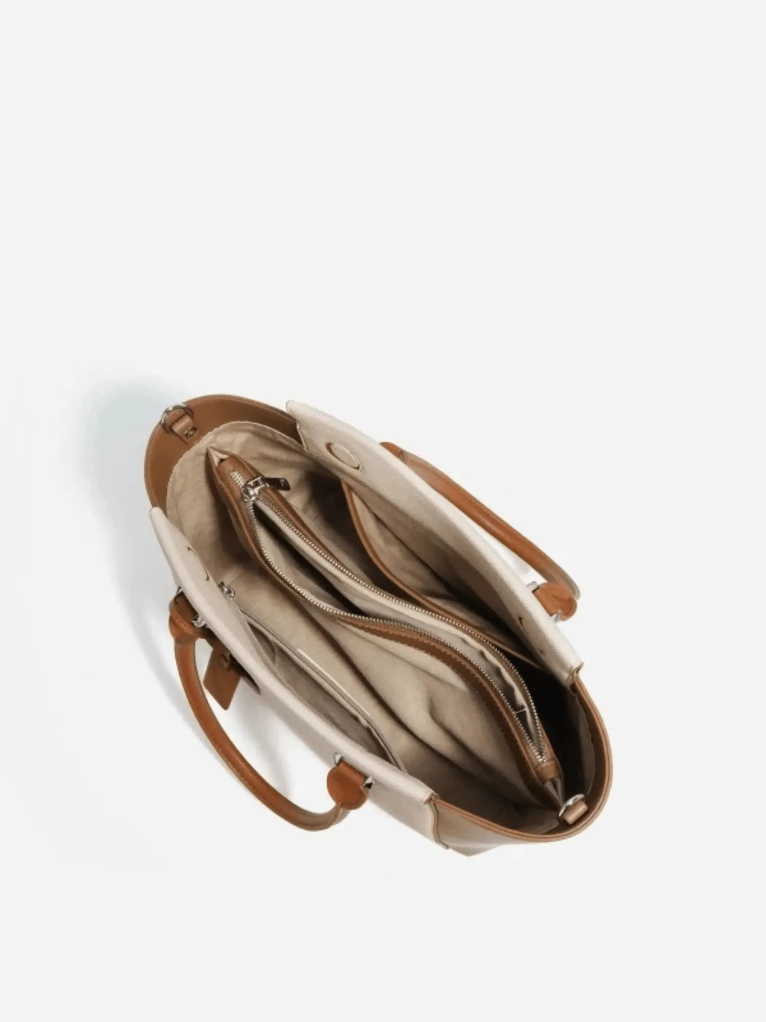 Victoria | Sophisticated Two-Tone Tote Bag