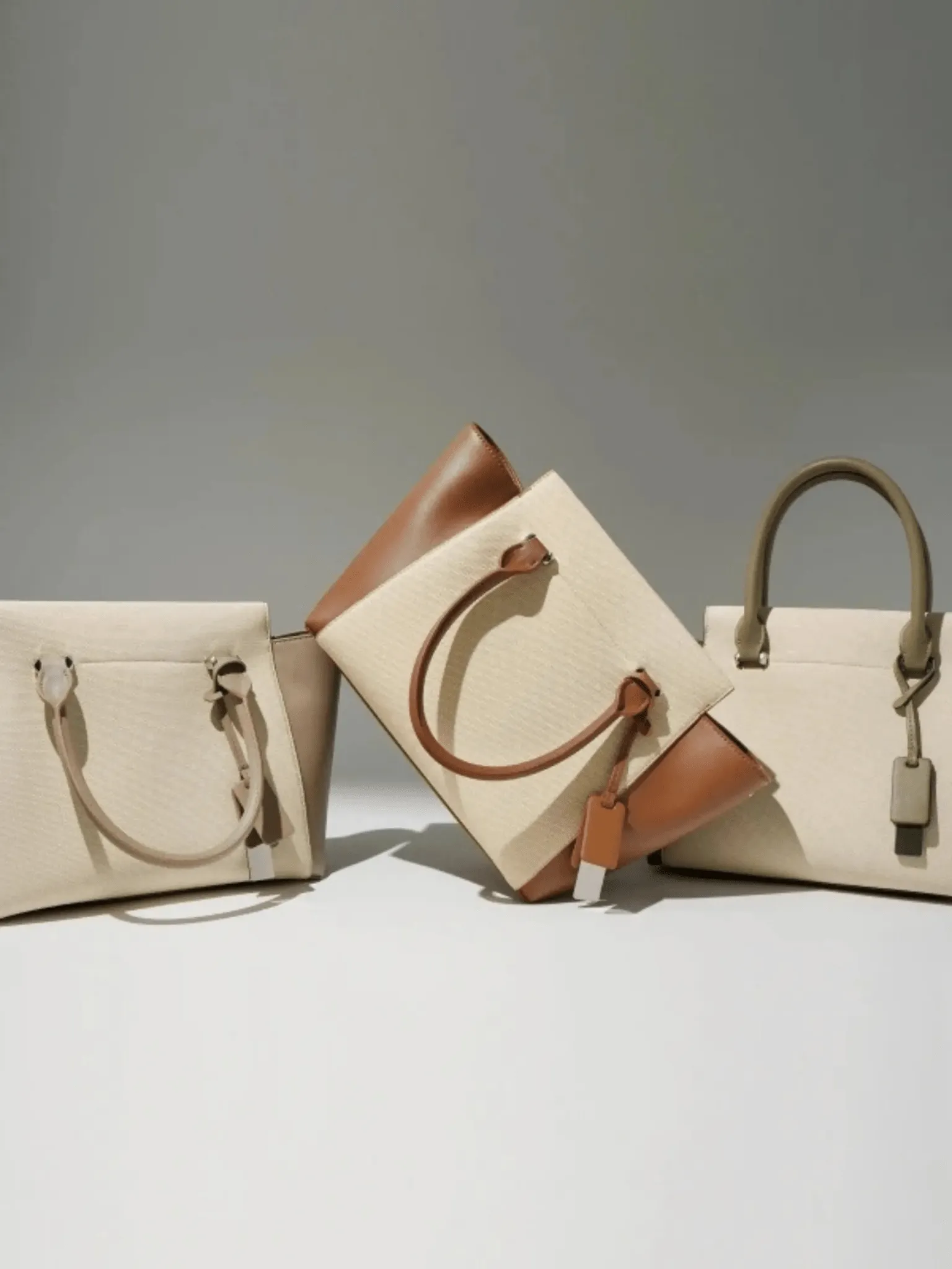Victoria | Sophisticated Two-Tone Tote Bag