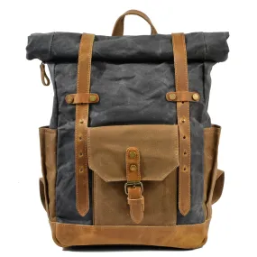 Waterproof canvas travel backpack computer bag large capacity outdoor KS6010