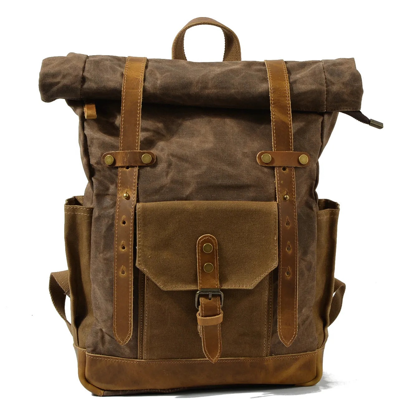 Waterproof canvas travel backpack computer bag large capacity outdoor KS6010