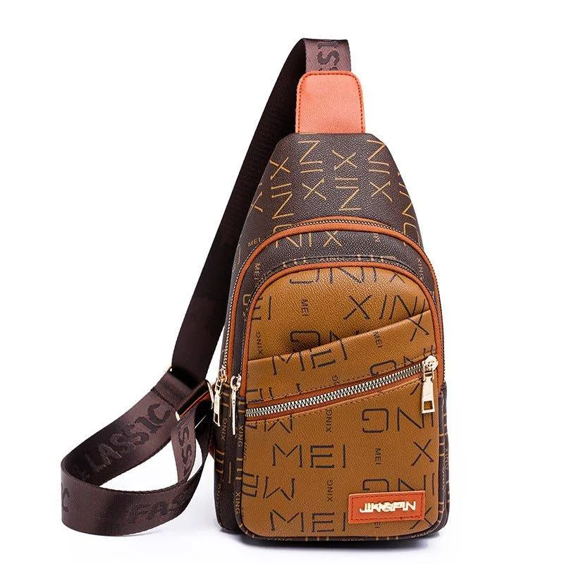 Women's Chest Bag with Fashion Letters – New Printed Crossbody Bag for Daily Use