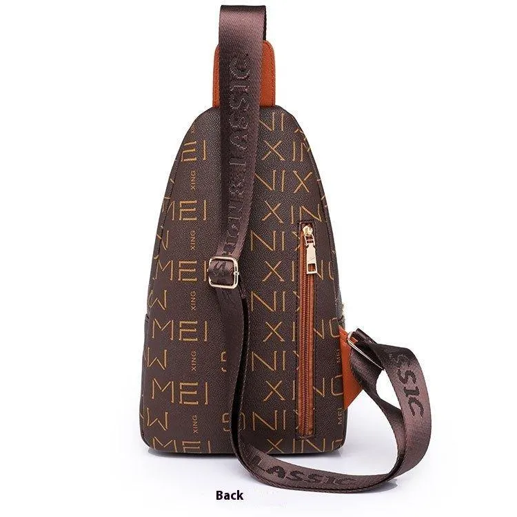 Women's Chest Bag with Fashion Letters – New Printed Crossbody Bag for Daily Use