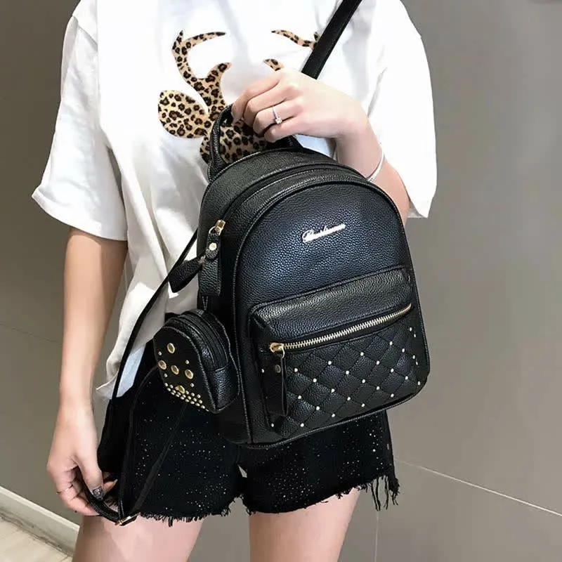 Women's Mini Backpack Fashion Travel Backpack Purses with Small Pouch