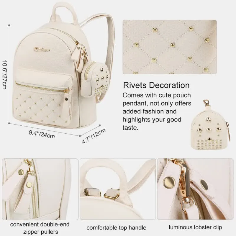 Women's Mini Backpack Fashion Travel Backpack Purses with Small Pouch