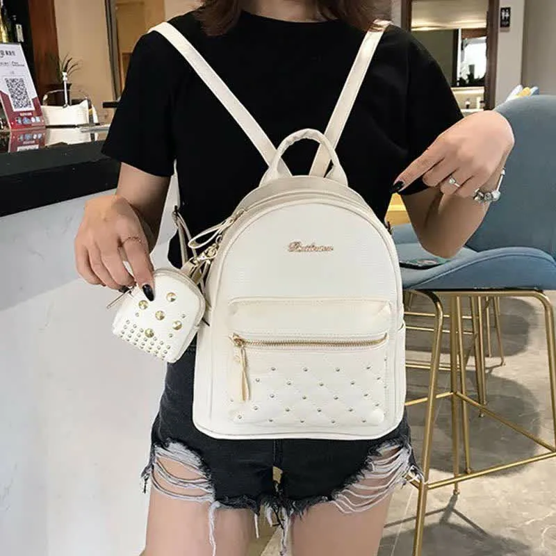 Women's Mini Backpack Fashion Travel Backpack Purses with Small Pouch