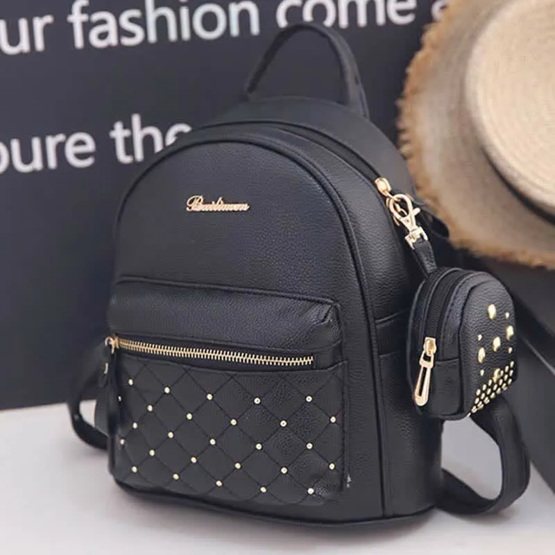 Women's Mini Backpack Fashion Travel Backpack Purses with Small Pouch