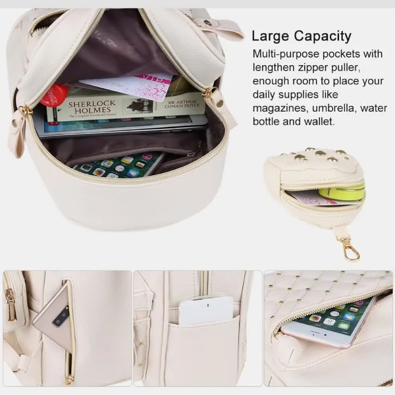 Women's Mini Backpack Fashion Travel Backpack Purses with Small Pouch