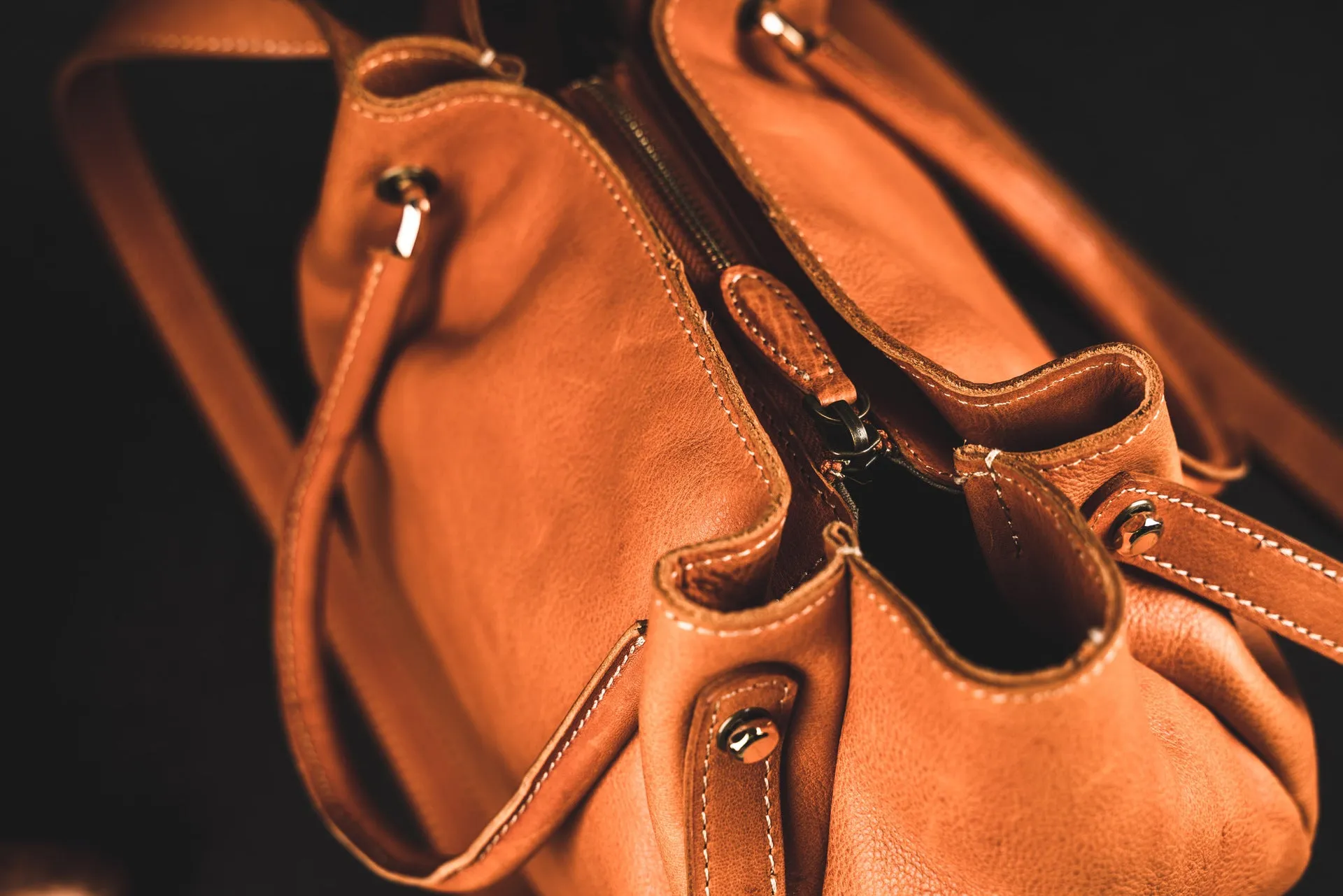 YAAGLE Female All-matching Cowhide Zip Handbag Tote YG8219