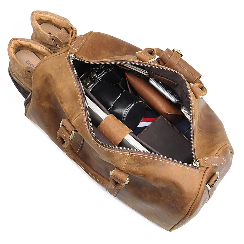YAAGLE Men's Large Capacity Travel Bucket Handbag Tote YGX7077