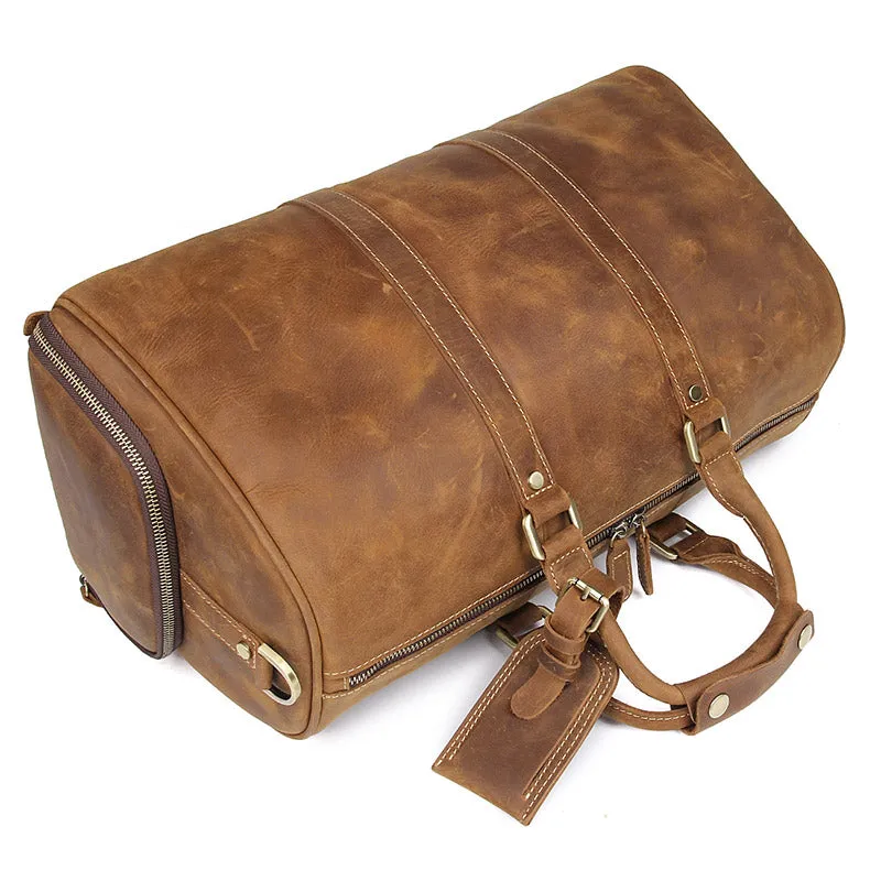 YAAGLE Men's Large Capacity Travel Bucket Handbag Tote YGX7077
