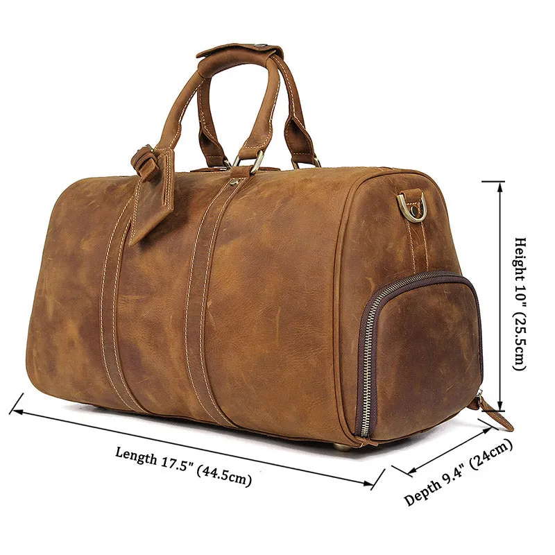 YAAGLE Men's Large Capacity Travel Bucket Handbag Tote YGX7077