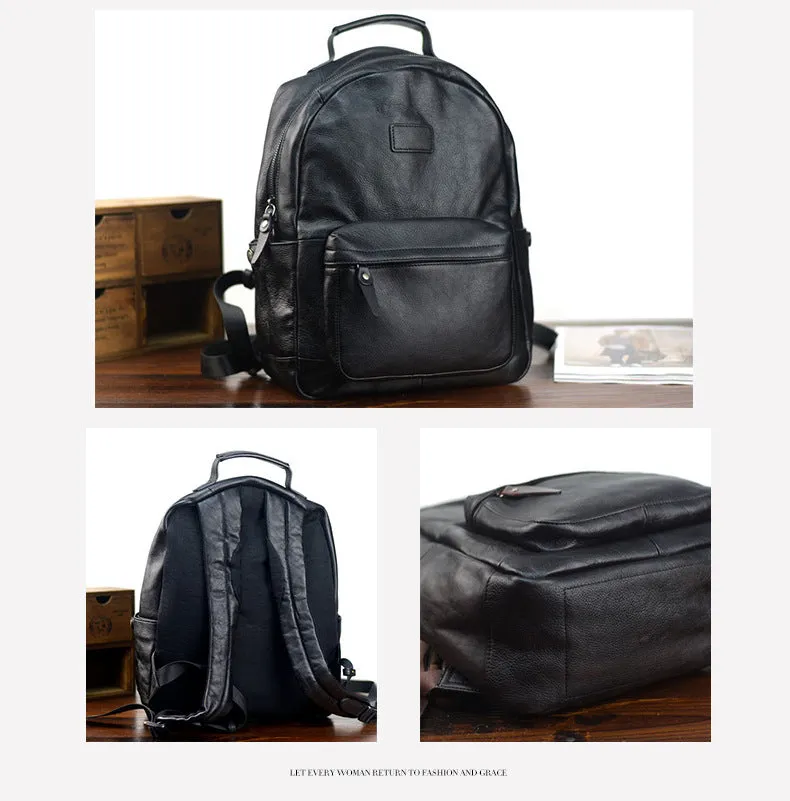YAAGLE Unisex Large Size Tanned Leather Travel Sling Backpack YG8595