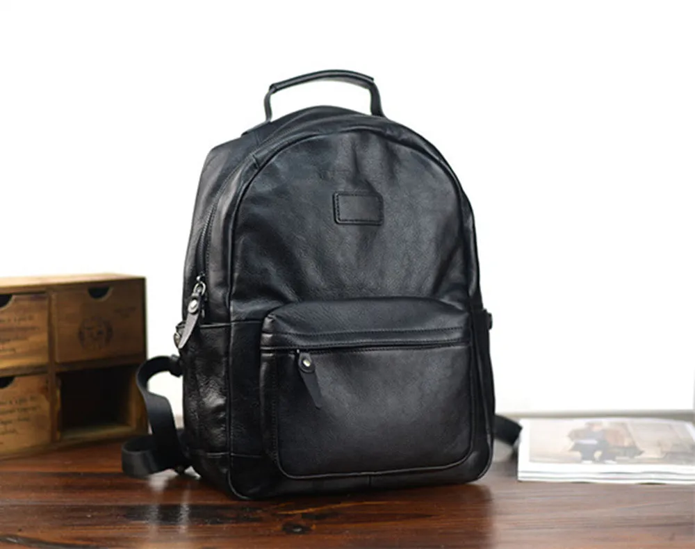 YAAGLE Unisex Large Size Tanned Leather Travel Sling Backpack YG8595