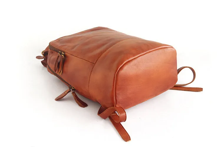 YAAGLE Vintage Unisex Genuine Leather Travel Backpack YGPD2115