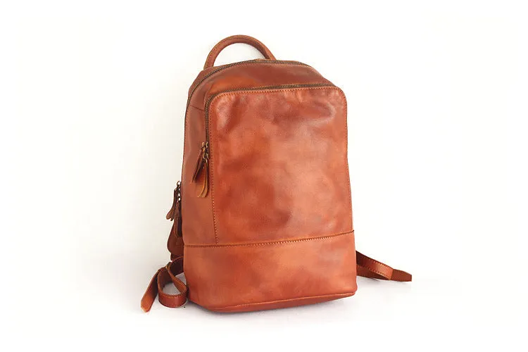 YAAGLE Vintage Unisex Genuine Leather Travel Backpack YGPD2115